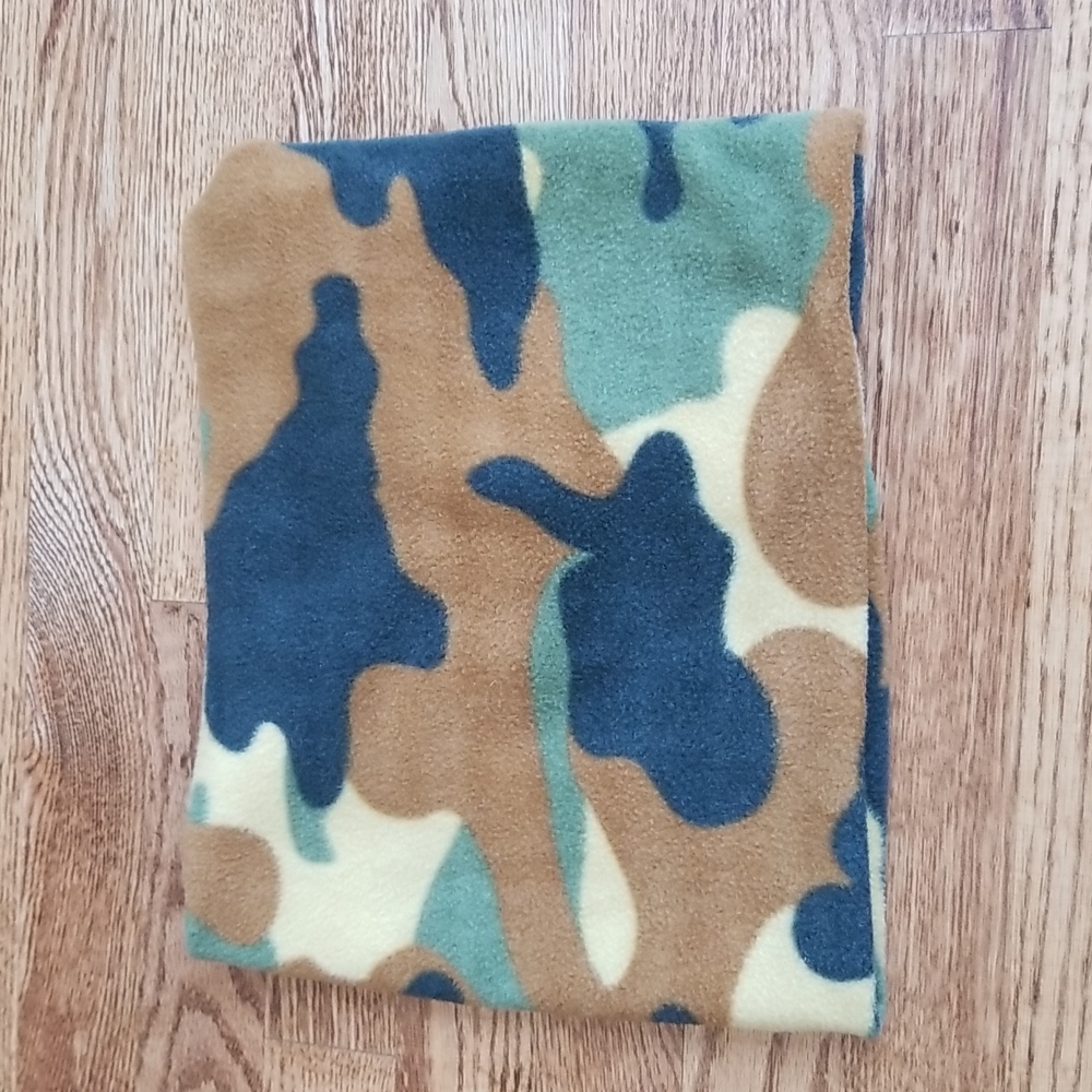 (OS) Unisex Camo Print Fleece Neck Warmer Hunting Outdoor Play Snow Sports